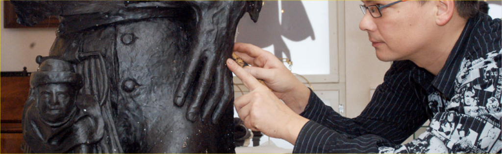 Sculptor (beeldhouwer) Patrick Beverloo the Netherlands